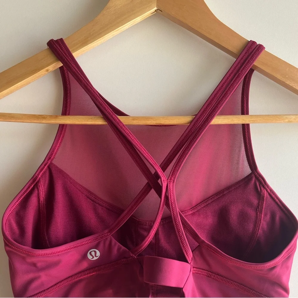 Lululemon Wake and Train Long Line Bra Star Ruby 8